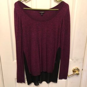 Sweater with a flowy back